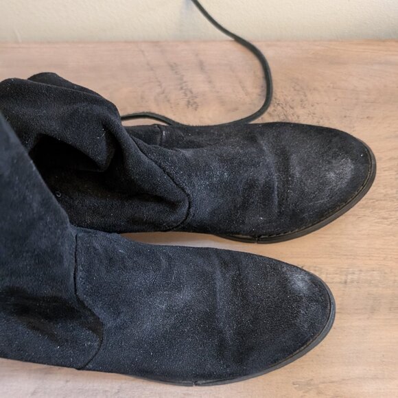 Stuart Weitzman Lowland Boots — Black Suede OTK Boots (Size 6) - Picture 9 of 15